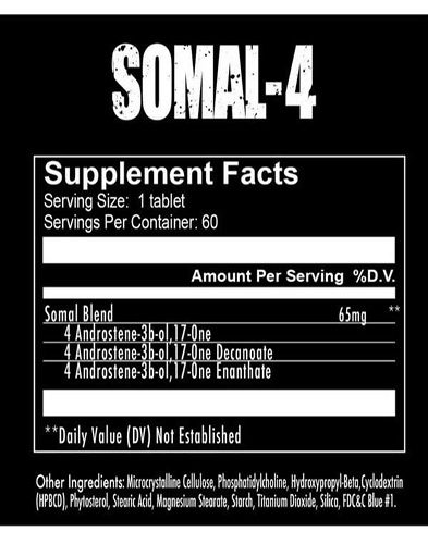 Somal 4 Ingredients Label