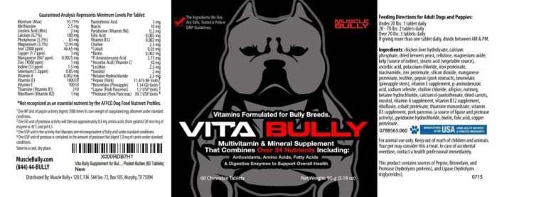 Vita-Bully-Supplement-Facts