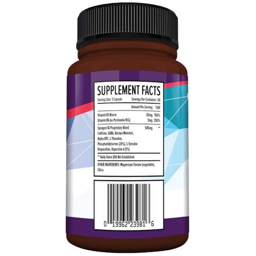 Synagen IQ ingredient label