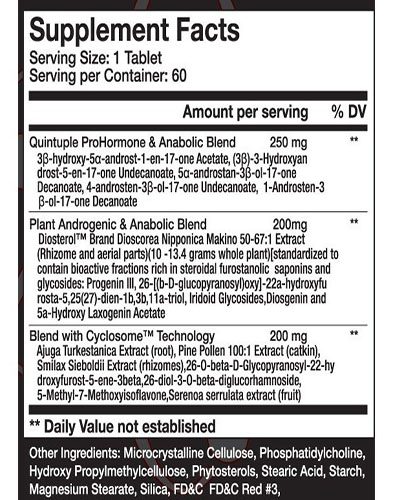 Monster Plexx Ingredients Label