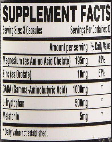 Hibern8 Ingredients Label