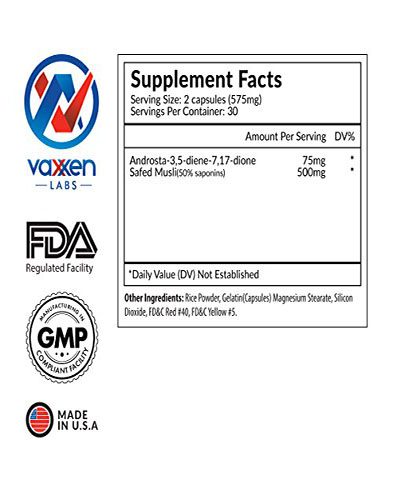 Exxstane Ingredients Label