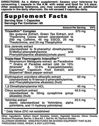 King Cobra Ingredients Label