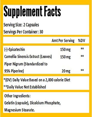 Massterone Ingredients Label